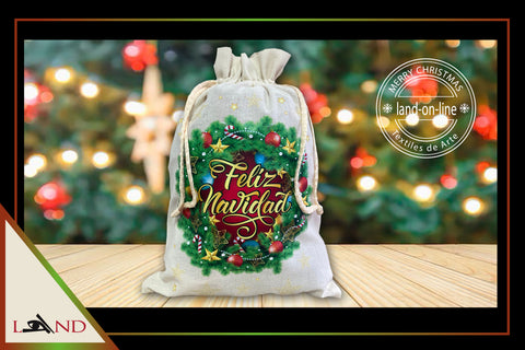 X. Bolsa de Navidad - Corona Navideña Vintage