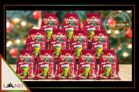 A. Bolsa de Navidad Personalizada por cantidad - Diseño Animado