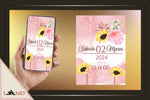 Invitación Digital Interactiva EN LÍNEA Personalizada Flower con nombre del invitado