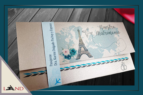 Invitación Passport - Foil-Paris