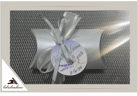 J.Caja pillow recuerdo en plata