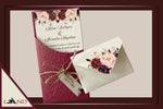 Invitación Corte Luna Burgundy