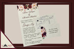 Invitación Corte Luna Burgundy