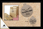 B. Etiquetas Colgantes en Kraf Pack 100 Unidades